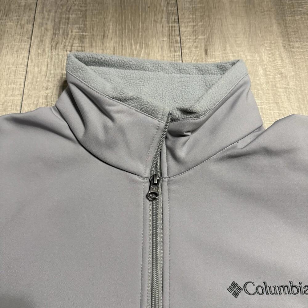 Columbia Softshell Jacket Full Zip Bowen Lake II Light Gray  XM2159 039 Men - Picture 5 of 11